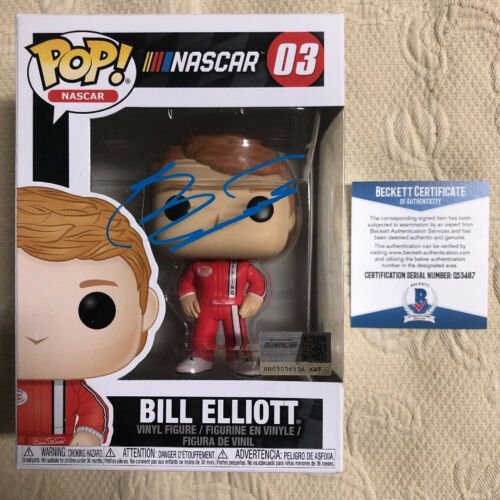 Bill Elliott Signed Autographed Nascar 03 Funko Pop Beckett COA 4 Bill Elliott Signed Autographed Nascar 03 Funko Pop Beckett COA 4