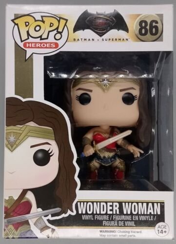 Funko POP #86 Wonder Woman -DC Batman vs Superman Damaged Box Includes Protector