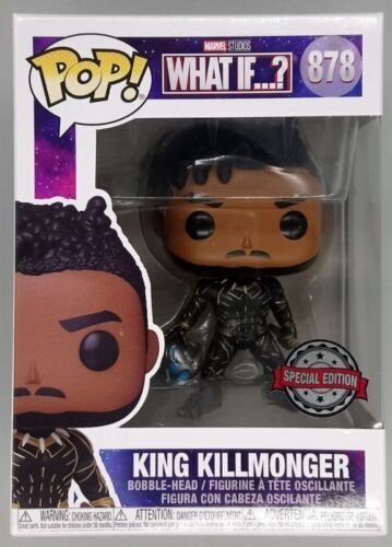 Funko POP #878 King Killmonger – Marvel – What If…? – Includes POP Protector