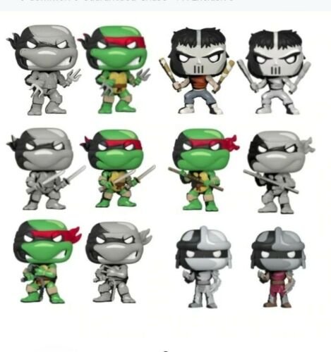 Funko Pop Bd : Teenage Mutant Ninja Turtles Complet Set 12 – 6 Comm 6 Poursuite