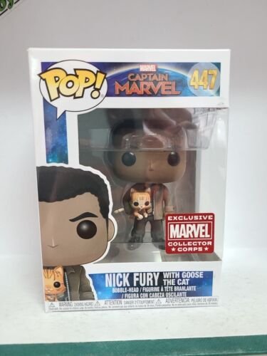 Funko Pop! Marvel Nick Fureur Avec / Oie le Chat #432 (Marvel Corps) Vinyle