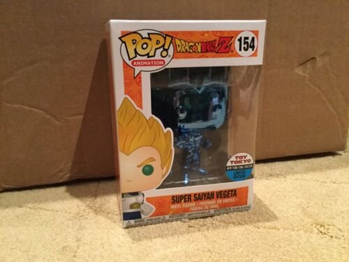 Funko Pop Super Saiyan Vegeta #154 Toy Tokyo Exclusive Blue Chrome