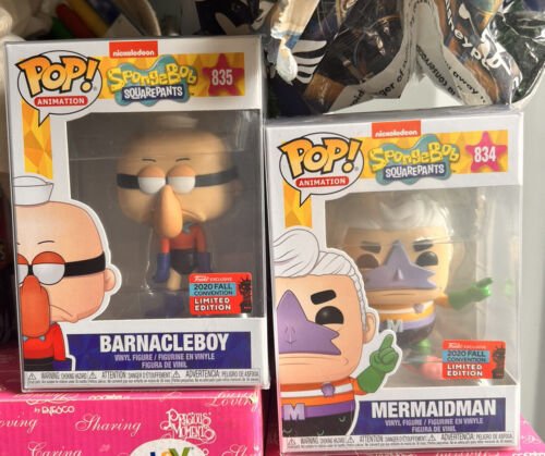 Mermaidman & Barnacle Garçon Bob L’Éponge #835 Funko pop ! Vinyle Nycc 2020 Mermaidman & Barnacle Garçon Bob L’Éponge #835 Funko pop ! Vinyle Nycc 2020