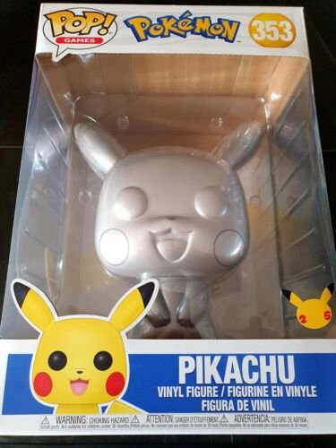 Pokemon Pop! Super Sized Pvc-Sammelfigur – Pikachu Argent (353) XXL