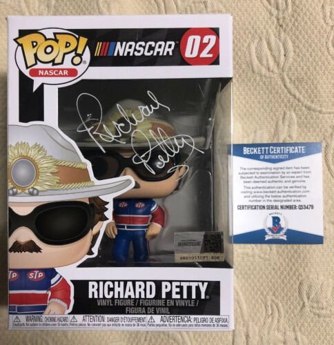 Richard Petty Signed Autographed Nascar 02 Funko Pop Beckett COA 4 Richard Petty Signed Autographed Nascar 02 Funko Pop Beckett COA 4
