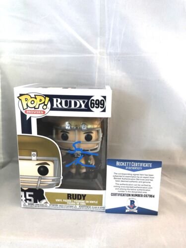 Sean Astin Hand Signed Funko Pop Figurine Rudy 699 Beckett BAS Cert Sean Astin Hand Signed Funko Pop Figurine Rudy 699 Beckett BAS Cert
