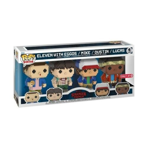 Cible Funko Pop! 8 Bit 4-Pack Stranger Things – Onze Mike Dustin Lucas 2022 Cible Funko Pop! 8 Bit 4-Pack Stranger Things – Onze Mike Dustin Lucas 2022