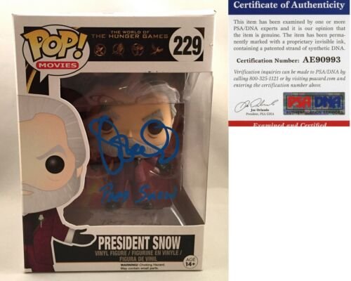 Donald Sutherland Signed Funko Pop Figurine President Snow Hunger Games PSA/DNA