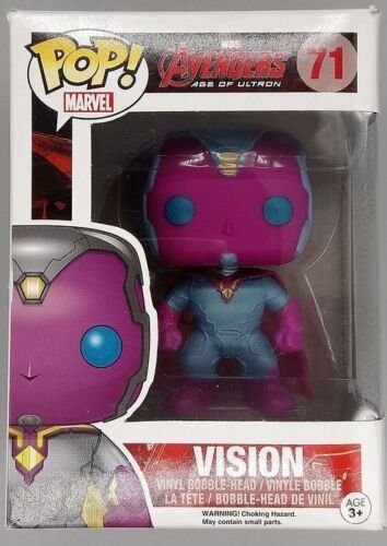 Funko POP #71 Vision – Marvel Avengers Age Of Ultron – Damaged Box + Protector