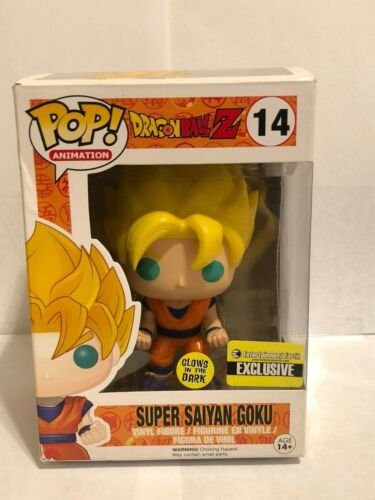 Funko Pop! Dragon Ball Z #14 Super Siyan Goku Vinyl Figure GITD Exclusive Funko Pop! Dragon Ball Z #14 Super Siyan Goku Vinyl Figure GITD Exclusive
