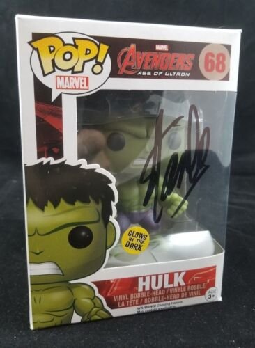 Funko Pop Hulk #68 Avengers Signed By Stan Lee Autographed Glows In The Dark