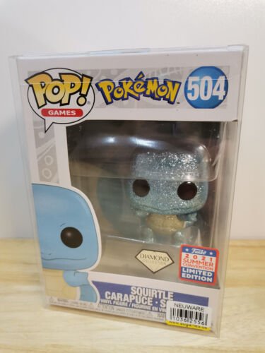 Funko Pop! Pokemon – Schiggy Squirtle Carapuce #504 – Diamant – (Produit Neuf)