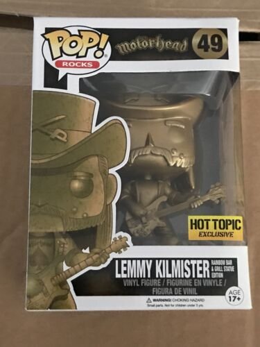 Funko Pop Rocks! Motorhead Lemmy Kilmister #49 Gold- Hot Topic Exclusive