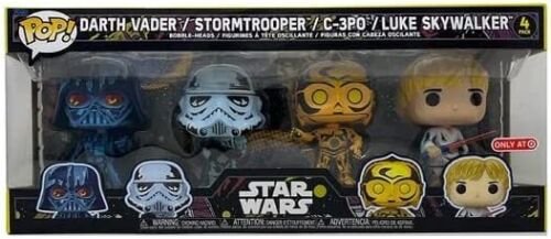 Funko Pop! Star Wars Rétro Séries Darth Vader / Stormtrooper / C-3PO / Luke