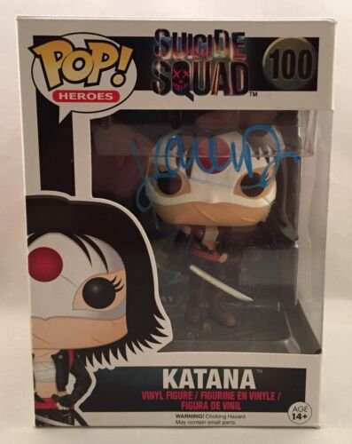 Karen Fukuhara Signed Funko Pop Figurine Suicide Squad Katana COA