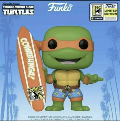 Michelangelo With Surfboard – Funk Pop SDCC in HAND Michelangelo With Surfboard – Funk Pop SDCC in HAND