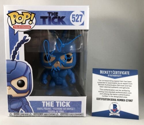 Patrick Warburton Signed Funko Pop The Tick #527 Beckett BAS COA Patrick Warburton Signed Funko Pop The Tick #527 Beckett BAS COA