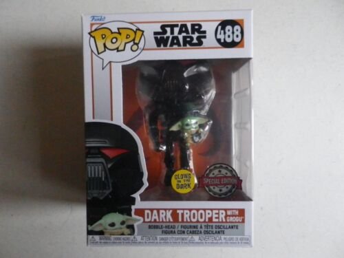 star wars Funko Pop Dark Trooper & Grogu  N°488 special edition 