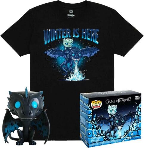 FUNKO Pop 22 Icy Viserion 9 CM + T-Shirt Taille L Box Lunch Exclusive – Game Ou