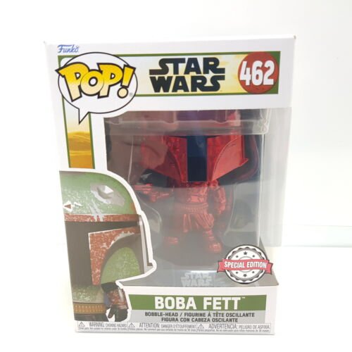 Figurine Funko Pop Star Wars Mandalorian Boba Fett 462 (Chrome) (PO167417)
