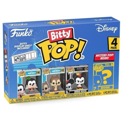Funko Bitty Pop Disney- Dingo 4PK Bitty Étui Inclus Micro 1.9cm Figurine