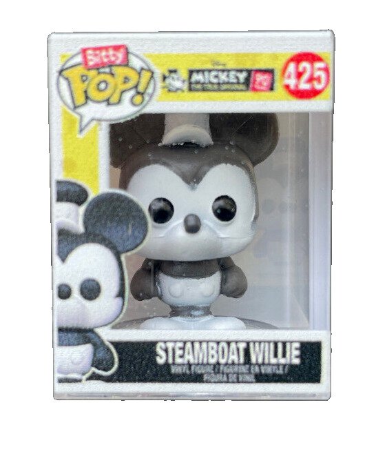 Funko Bitty Pop Disney Steamboat Willie Micro 1.9cm Figurine Tout Neuf 425