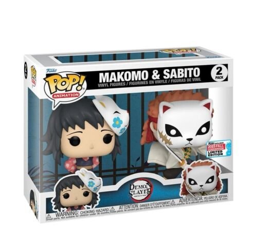 Funko Pop! 2-PACK Makomo & Sabito – Demon Slayer Scellé – Commerçant