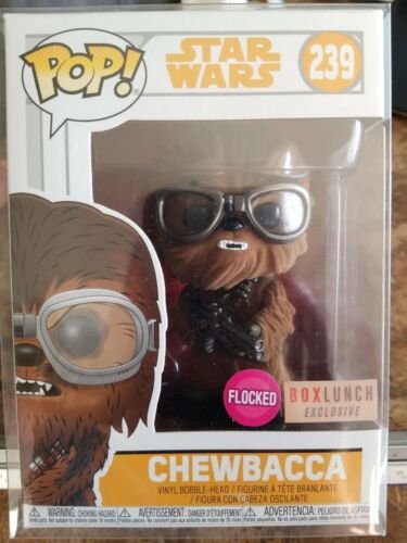 Funko Pop Star Wars Chewbacca 239 Bobble Head Flocked BoxLunch Exclusive