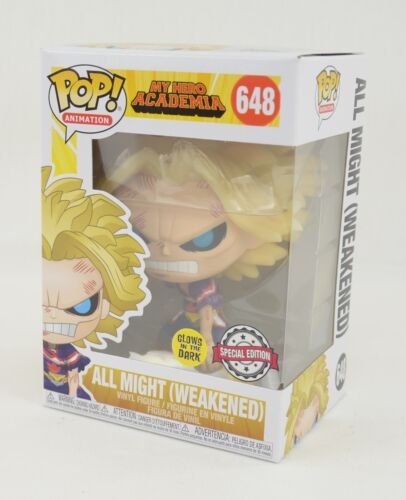 Funko Pop 648 My Hero Academia All Might Weakened Glows En The Dark Nouveau Ovp