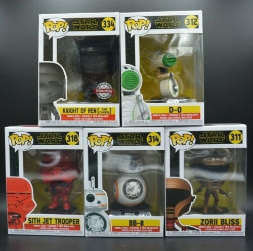 Funko Pop Star Wars Collection Ren 334 D-0 312 Trooper 318 BB-8 314 Zorii 311