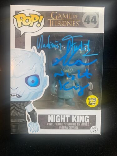 Vladimir Furdik & Richard Brake Signed Funko Pop Game of Thrones Night King BAS